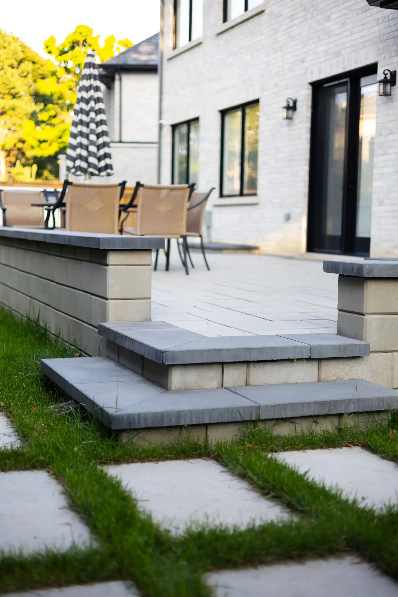 Poolside Retaining Wall